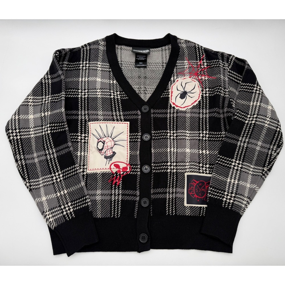 BoxLunch Spider-Man Across the Spider-Verse Spider-Punk Plaid Cardigan SM